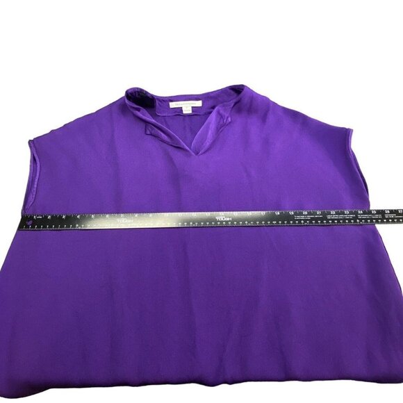 DIANE VON FURSTENBERG Tunic V Neck Dress Purple M 11-11 - Picture 7 of 12